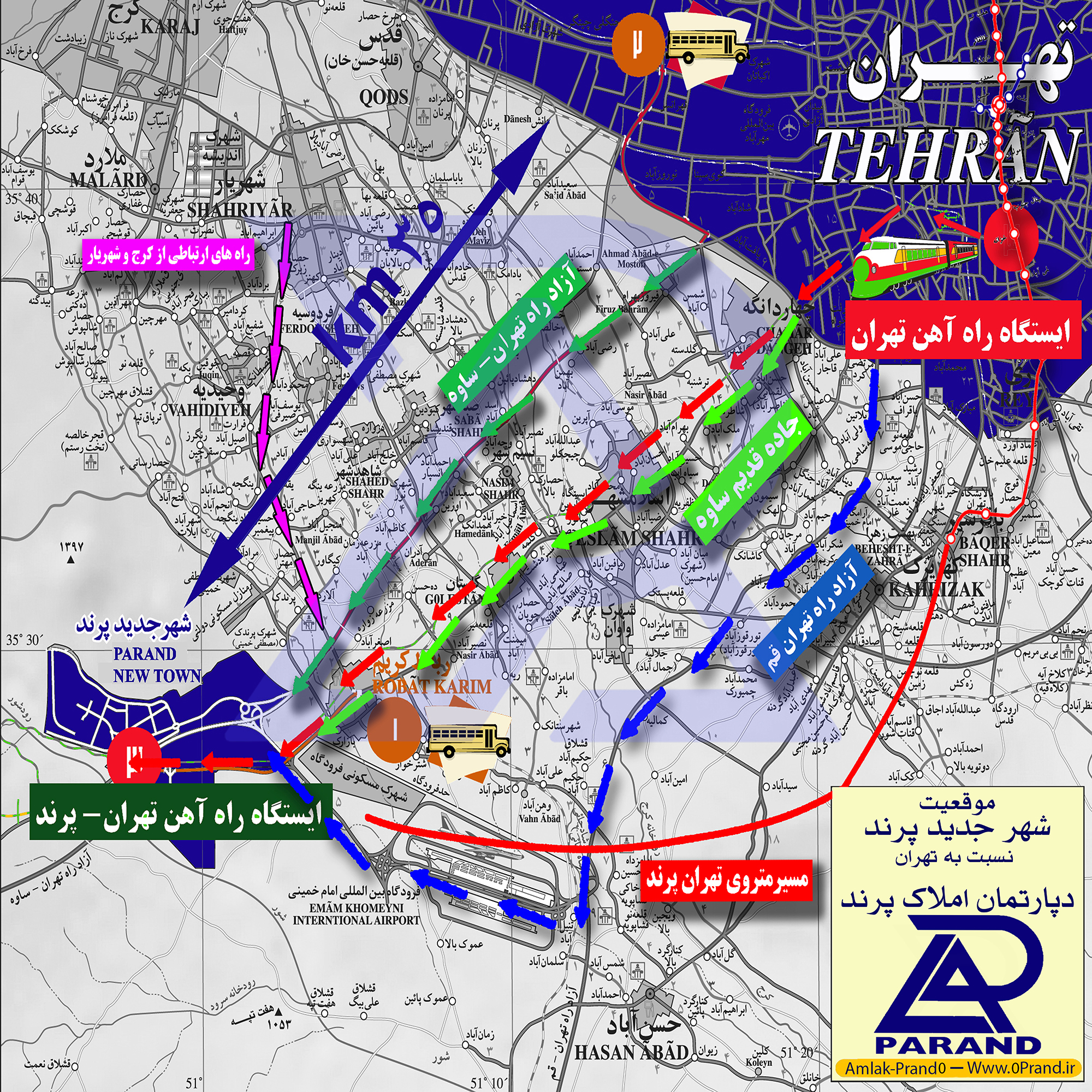 موقعیت جغرافیایی پرند